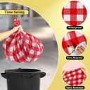 10 Pack Red and White Checkered Tablecloths, 54×108 Inches Rectangle Plastic Gingham Table Covers, Waterproof Disposable Table Cloths for Birthday, Picnic, Holiday Party Decoration, 54"x108" - 10 Packs
