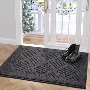 Door Mat Indoor Mat, Entryway Door Mats 36x59 Non-Slip Rubber Backing, Low-Profile Entrance Mats, Absorbent Resist Dirt Doormats Inside Floor Door Mat for Entryway,Charcoal (3' x 4'11" (Runner))