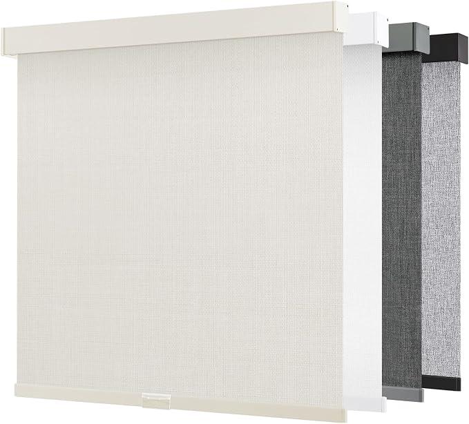 AOSKY Cordless Blackout Roller Shades, 50" W x 72" H, Linen Cream
Cordless Free-Stop Design, Built-in Valance, Thermal Insulated Fabric, UV Protection for Home & Office