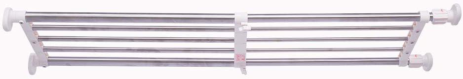 Hershii Tension Shelf Expandable Rod Closet System Heavy Duty Clothes Hanger Adjustable DIY Storage Organizer Shoe Rack (60-100cm/23.62-39.37inches, Ivory)