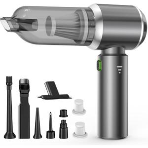 Handheld Vacuum Cleaner, 28000Pa Brushless Motor Cordless Car Vacuum Cleaner, 3-Speed Mini Hoovers with Multiple Brush Heads Hand Held Vacuum Cordless for Office, Home, Kitchen, Car, Pet Hair