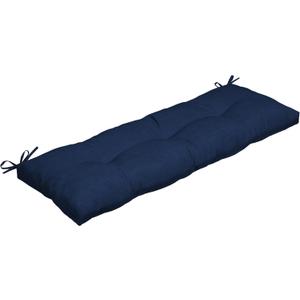 Arden Selections Outdoor Plush Modern Tufted Bench Cushion, 48 x 18, Water Repellent, Fade Resistant, Tufted Bench Cushion for Bench and Swing 48 x 18, Sapphire Blue Leala