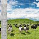 Farm Fence, 6Ft x 328Ft Galvanized Wire Fencing, Goat Cattle Deer Livestock Fence, Heavy Zinc Goat Fences for Goat Deer Yard Livestock Protection