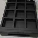 Shot Glass Holder, 12 Storage Holes Party Server Vintage Black Wood Shot Glass Tray (Shot Glass Not Included)