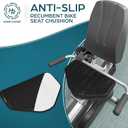 Recumbent Bike Seat Cushion - Anti-Slip Extra-Wide Seat Pad for Desk and Exercise Bikes - Gel Cushion for Comfort