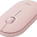 Logitech Pebble Wireless Mouse with Bluetooth or 2.4 GHz Receiver, Silent, Slim Computer Mouse with Quiet Clicks, for Laptop/Notebook/iPad/PC/Mac/Chromebook - Rose/Pink