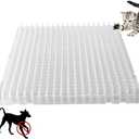 16Pcs Cat Spike Mat Outdoor Indoor Cat Deterrent Scat Mat Keep Cats/Dogs Off Counter Pet Deterrent Training Mats Plastic Mats with Spikes (18.3 Sq.ft,16" x 13")