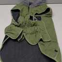 EMUST Winter Coat for Large Dogs, Windproof Dog Jacket for Cold Weather, Extra Warm Pet Winter Clothes for Small Medium Large Dogs, Green, XXL