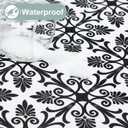 misaya Rectangle Vinyl Table Cloth, Elastic Fitted Flannel Backed Tablecloth, Waterproof Plastic Table Cover Fits 4 Foot Folding Tables for Picnic, Camping, Outdoor (Black, 24" x 48")