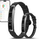 Smart Bracelet for Women, Health Activity Fitness Trackers, 24/7 Heart Rate, Blood Oxygen & Stress Monitor, 24H Sleep Tracker, Smart Wristband with Free APP 2 Bands, Black