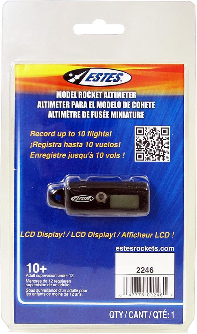 Estes 2246 Altimeter, Flying-Rocket-Model Altitude Tracker, Rocket Model Kit Accessories for Ages 10+