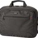 Amazon Basics 15.6 in Laptop Bag with Shoulder Strap and Handle, Large Capacity, Spacious Compartments, Black