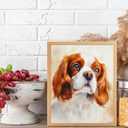 VNUIEHG Paint by Number for Adults Beginner, Cavalier King Charles Spaniel Dog Oil Painting, Cute Dog Paint by Numbers Kits Suitable for Home Wall Decoration 16" W x 20" L