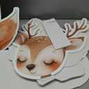 Honoson 4 Pcs Large 24" x 32" Woodland Animals Cardboard Cutouts, Cartoon Woodland Animals Yard Signs Decoration for Baby Shower Birthday Party Supplies Spring Themed Lawn Classroom Yard Decor, 21.65 x 29.53 inches