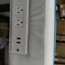 Bed Headboard, Size 40"-24" White with Blue Lining