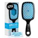 FHI Heat UNbrush Detangling Brush for Pain-Free Brushing on All Wet or Dry Hair Types  Durable DuoFlex Anti-Static Bristles, Lightweight Handle, Vented Hair Brush (1 Count (Pack of 1), Ocean)