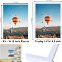 JCJMY 15x19 Picture Frame White for Poster Photo Picture, Horizontal and Vertical Formats for Wall Hanging, 15 x 19 Wall Gallery Poster Photo Frame for 15 by 19 Photos Posters, White