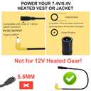 9V Heated Jacket Battery Step-Up Adapter Charger Cable for 7.4V 8.4V Heated Jackets, Heated Hoodies and Heated Vests(Not for 12V Heated Gear)