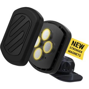 Scosche Magnetic Phone Holder for Car Dashboard with Extra Strong Magnet, Thick Metal Plate & 360 Rotation, Secure Cell Phone Car Mount for Large Phones Compatible with iPhone, Samsung, Not MagSafe (1 Pack)