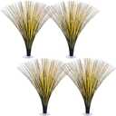 Colingmill 4 Pcs Plastic Metallic Black and Gold Spray Centerpieces for Birthday Table Decorations for Celebration Wedding Anniversary Holiday Party Supplies Happy New Year Decorations, 15.75"
