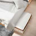 Under Bed Storage Containers, Stackable Beige Closet Organizers and Storage Bins, Lightweight Storage Bags with Clear Window for Bedroom, Dorm