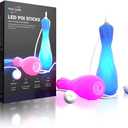 LED Poi Sticks 241 Modes & Music Sync | 10,000+ Customizable Colors Poi Balls | USB Rechargeable Led Poi for Raves/Festivals