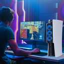 for PS5 Cooling Fan with Led Light,Quiet Efficient Cooling Accessories for PS5 HUIJUTCHEN Upgraded Cooler Fan for PlayStation 5 Disc/Digital with USB 3.0 Port,2 Level Speed (Not for PS5 Slim/Pro)