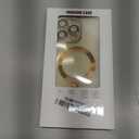 Misea Magnetic for iPhone 15 Pro Max Case with MagSafe [Never Yellowing] [Military Grade Drop Protection] Full Camera Lens Protector Plating Soft Clear Phone Case for Women Girls, Gold