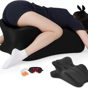 27 Degree Couples Pillow for Couples Sweet Spot Intimacy Pillows, Black, Memory Foam