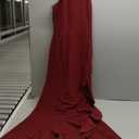 MUSHARE Women's V Neck Sleeveless Split Formal Dress Cocktail Party Prom Long Dresses (Medium, Burgundy)