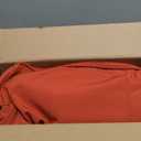 downluxe Waterproof Outdoor Chair Cushions Set of 2, 19" x 19" x 3" Patio Chair Cushion with Non-Slip Ties & Handle, Square Outdoor Cushion for Patio Furniture with Removable Cover, Orange