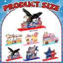 Wonderjune 6 Pack 4th of July Decor Ice Cream Table Centerpiece Patriotic Independence Day & Summer Sign for for 250th Anniversary Party Supplies Decorations