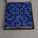 LSDECO 5 Sheets Glass Mosaic Tiles Backsplash, Pool Tiles, 12" x 12" Kitchen Backsplash Tile, Glass Tiles for Bathroom Border Shower Wall (5 Sq.Ft Cobalt Blue)