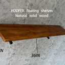 HDDFER 36 inch Industrial Pipe Floating Shelves,Rustic Wood Wall Shelf, 36in 2tier