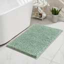 CozeCube Sage Green Bathroom Rug 59" x 24", Bath mats for Bathroom Non Slip, Ultra Soft Bath Rugs Washable, Plush Microfiber Area Rugs for Bedroom
