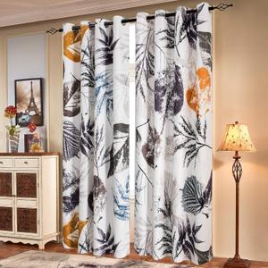 SUBRTEX Printed Curtains Room Darkening for Bedroom Living Room Kids Room Dining Room Valance Colorful Window Drapes 2 Panel Set (52'' x 84'', Grey)