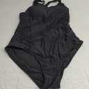 Aqua Eve Women's One Piece Swimsuit Athletic Bathing Suit Modest Swimwear Black, XXL
