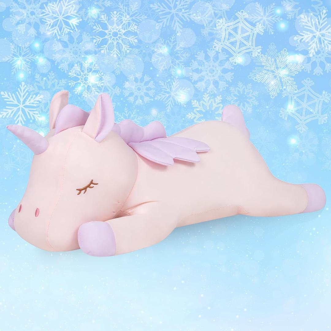 My OLi 24'' Unicorn Cooling Stuffed Animal Pillow Coolable Unicorn Plush Toys Gift for Kids Adults