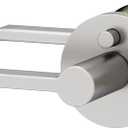 Okun Muse 1-Pack Brushed Nickel Privacy Door Levers  Push Button Lock, Reversible, Sleek Concealed-Mount Design for Bedroom & Bathroom