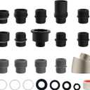 Hibbent 15 Pieces Pull Down Kitchen Faucet Head Adapter Kits with Curved Adapter, Multiple Sink Spray Head Adapters Compatible with Moen, American Standard, Delta, Kohler Faucets