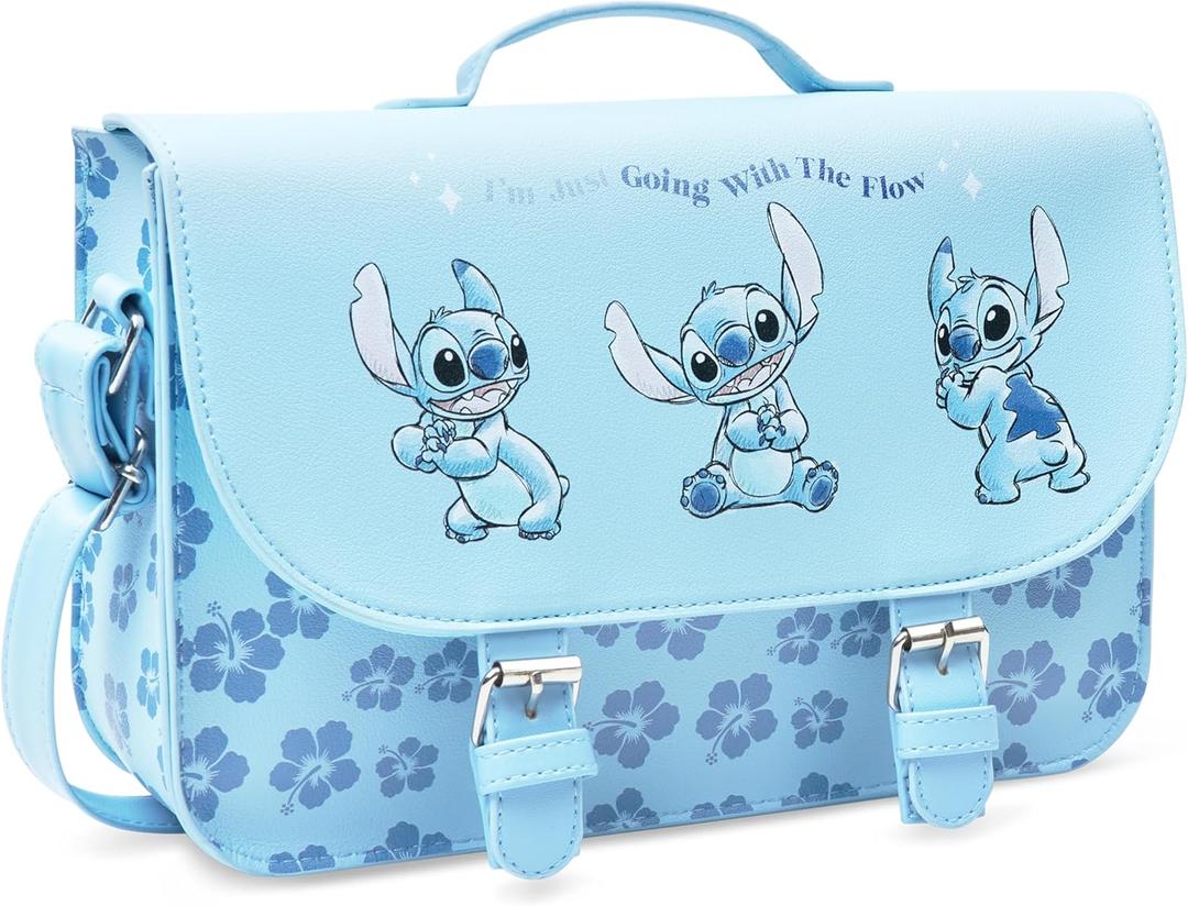 Disney Stitch Crossbody Bags for Women Teenagers Girls Purse Sling Shoulder Bag for Shopping Vacation Gifts for Her (Blue)