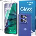 2+2 Pack for Moto G Stylus 2025/Moto Edge 60 Stylus Screen Protector with Camera Lens Protector,9H Tempered Glass Film,HD Clear Scratch Resistant,Bubble-Free for Motorola Moto G Stylus 5G 2025 Screen Protector