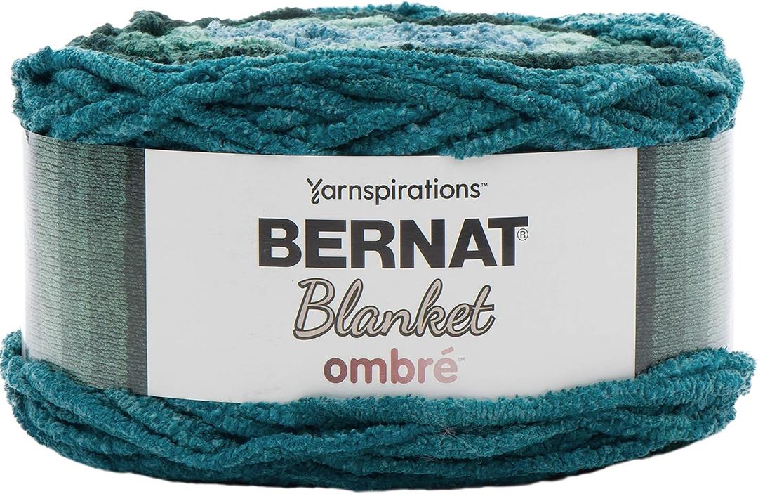 Bernat Blanket Yarn, Ocean Teal Ombre (1 Pack)