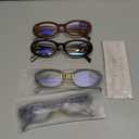 EYEURL Reading Glasses for women Oval Blue Light Blocking Glasses Computer Readers for Women Anti-Glare/UV Rays Eyeglasses with Spring Hinges 2.00, Pack 4