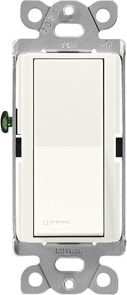 Lutron Claro On/Off Switch, 15-Amp, Single-Pole, SC-1PS-BI, Biscuit