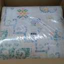 MUJOO 8x10 Area Rugs,Washable Rugs for Living Room Dining Room Bedroom,Large Boho Throw Carpet,Non Slip Big Indoor Low Pile Light Green and Blue