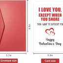 3 x SuperShunhu Rude Valentines Card for Him Her, Husband Valentines Card, Naughty Valentines Card for Boyfriend Girlfriend Husband Wife, Funny Valentines Gifts for Men Woman