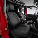 OASIS AUTO Custom Fit Seat Covers for 2007-2017 Wrangler JK 4-Door, Waterproof Faux Leather Seat Protector Cushion Unlimited X Rubicon Sahara (Full Set, Black)