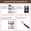 51mm Stainless Steel Portafilter with Double Spouts for CM5418, 3 Ears Portafilter with Portafilter Basket Removal Tool Compatible for CASABREWS CM5418, 3700Essential and 5418Pro