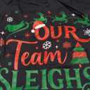 Our Team Sleighs Christmas Reindeers Santa's Workers Office T-Shirt XL